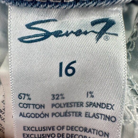 SEVEN7 TummyLess High Rise Skinny Jean Size 16 Amsterdam Wash Slimming Control - Picture 13 of 16